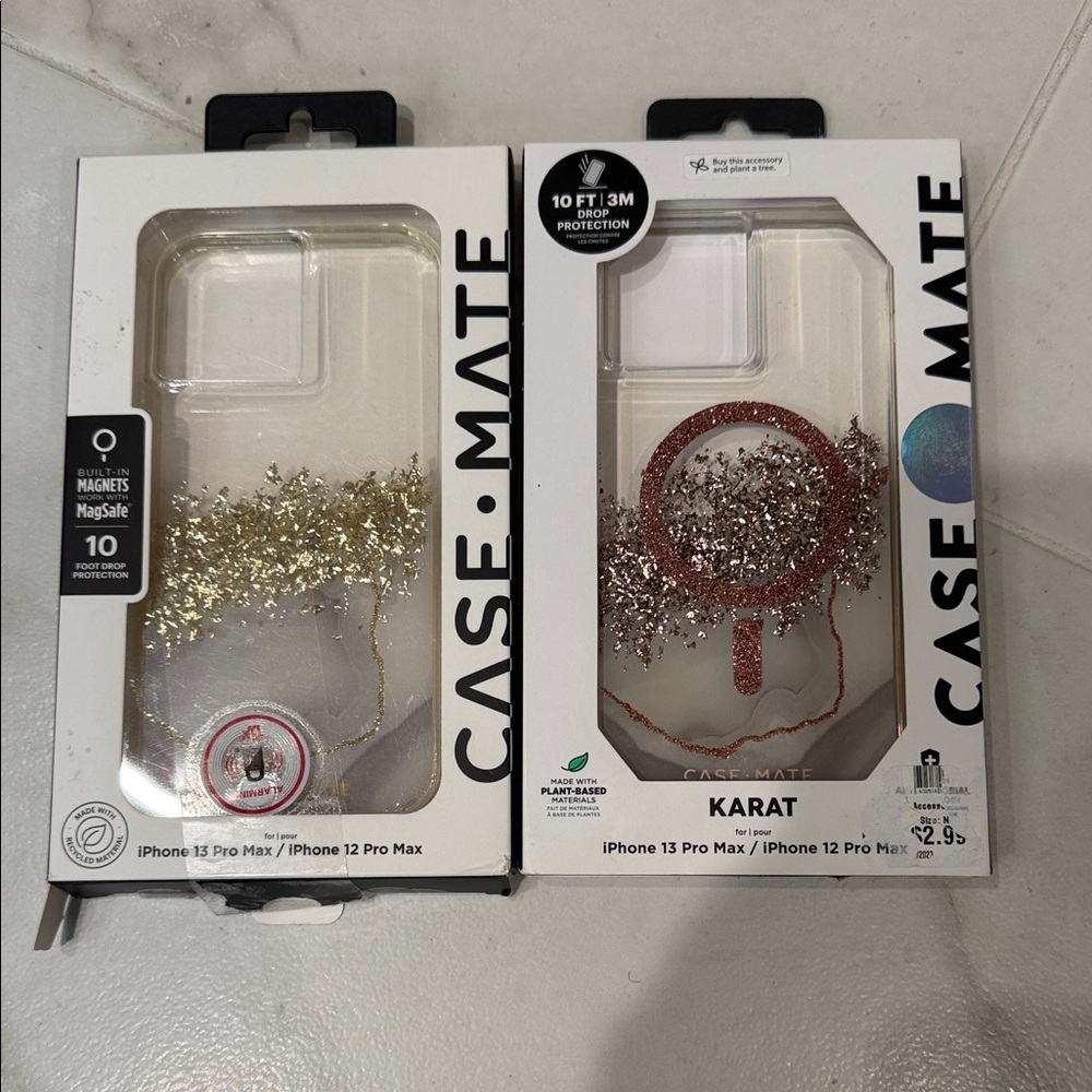 Case-Mate Karat Gold and Rose Gold iPhone 13 Pro Max Cases